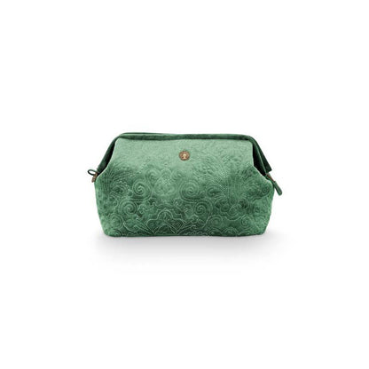 Cosmetic Purse Extra Large Velvet Quilted