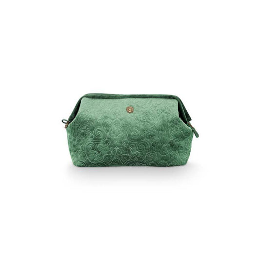 Cosmetic Purse Extra Large Velvet Quilted